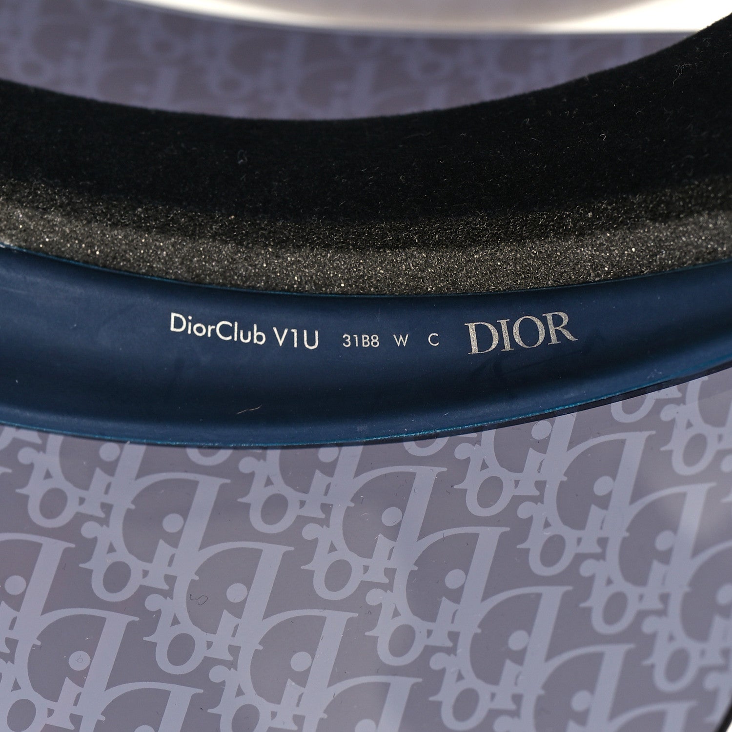 Christian Dior Oblique DiorClub V1U Sun Visor Blue 7 of 8