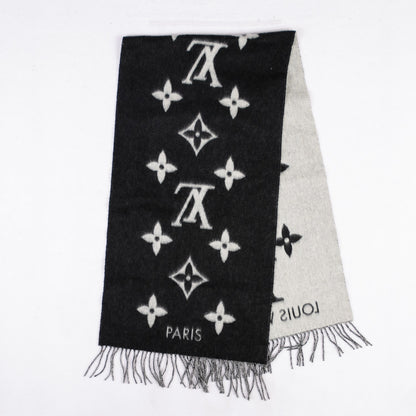 Louis Vuitton Cashmere Monogram Reykjavik Scarf Black 3 of 4