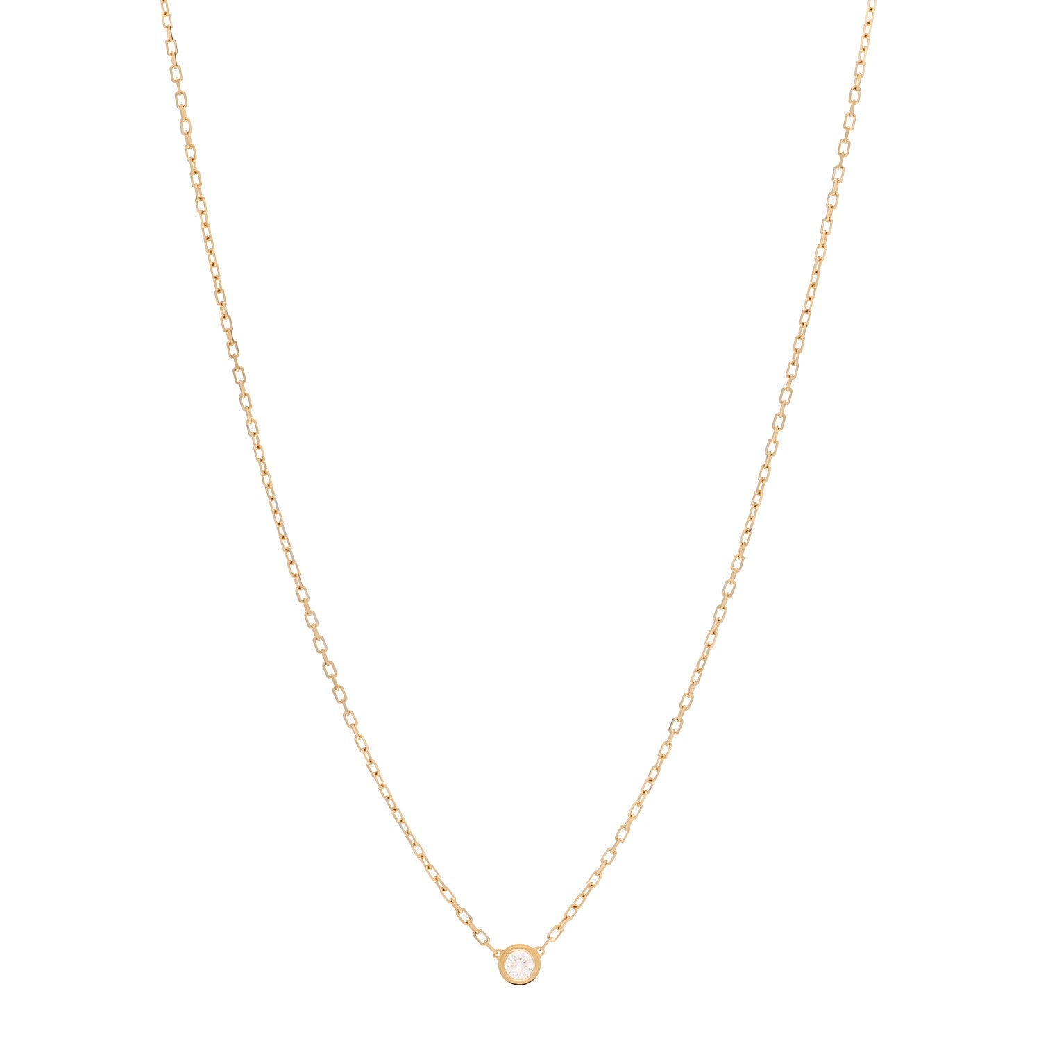 Cartier 18K Yellow Gold Diamond SM D'Amour Pendant Necklace 1 of 5