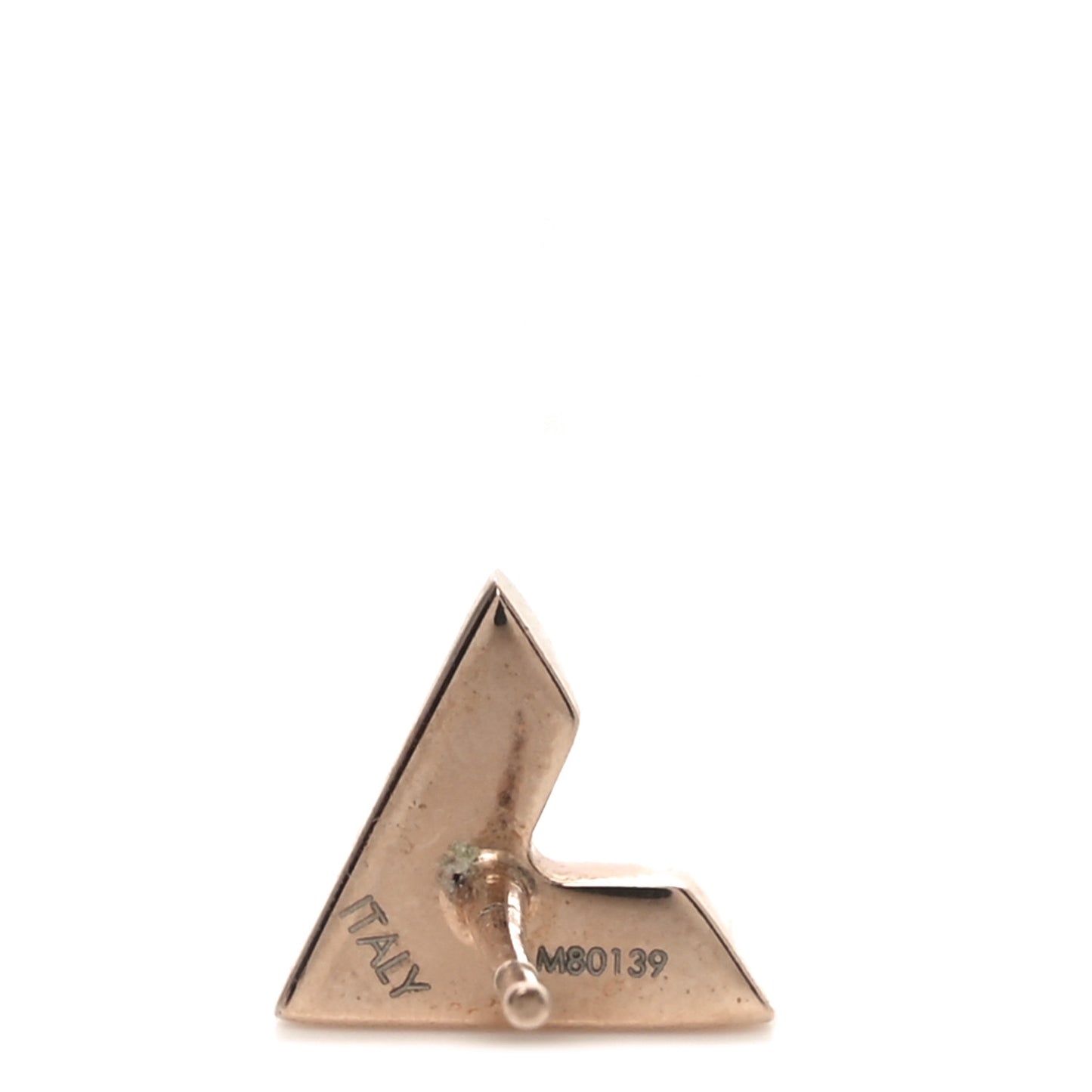 Brass Essential V Stud Earrings Rose Gold