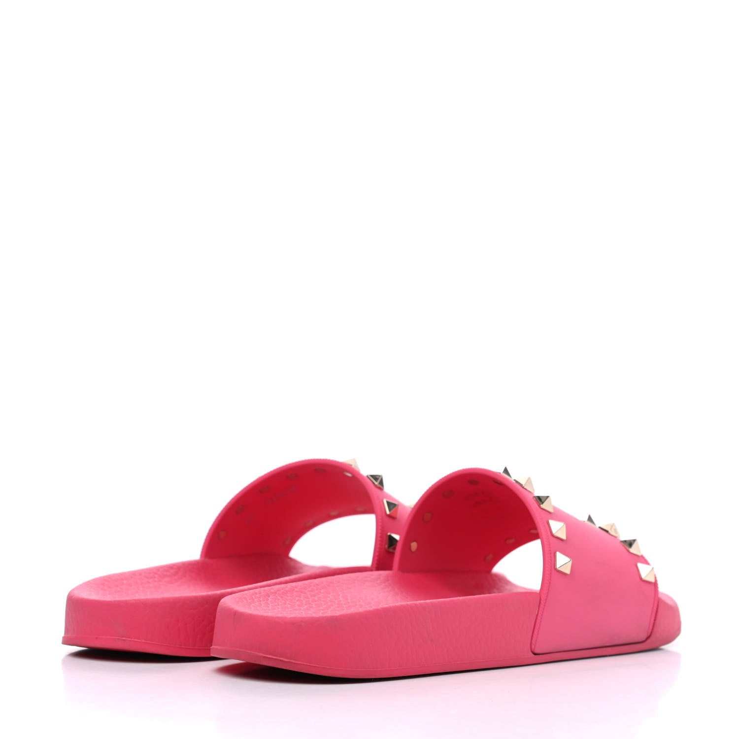 Valentino Garavani Rubber Rockstud Slide Sandals 39 Shadow Pink 4 of 16