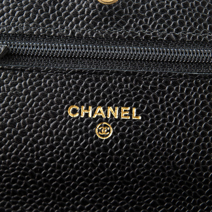 Chanel Caviar Quilted Wallet On Chain WOC Black 6 of 8