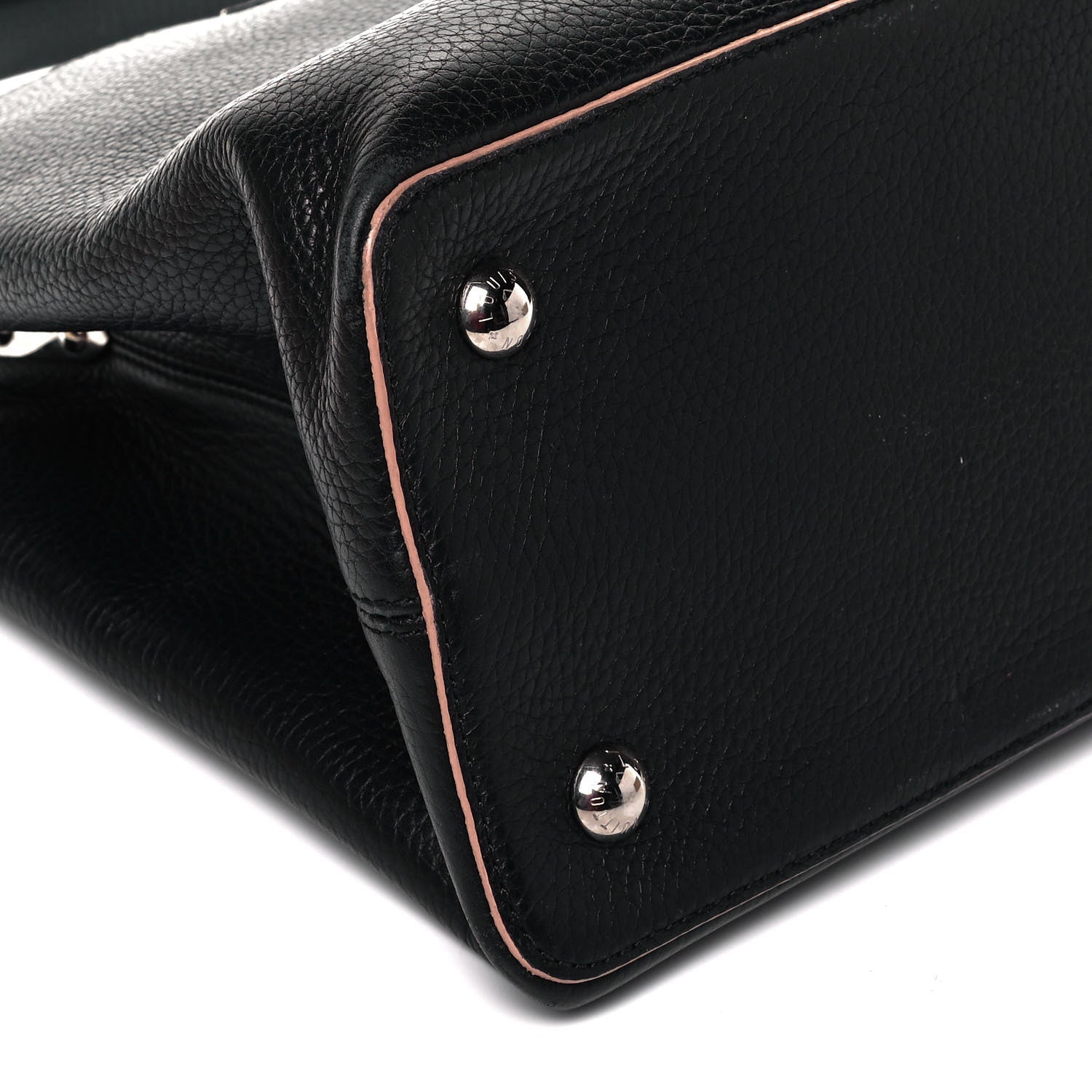 Louis Vuitton Taurillon Capucines MM Black Petale 7 of 15