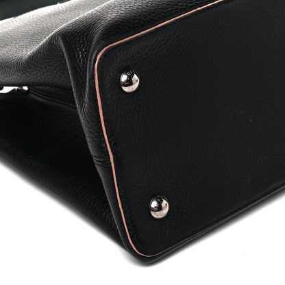 Louis Vuitton Taurillon Capucines MM Black Petale 7 of 15