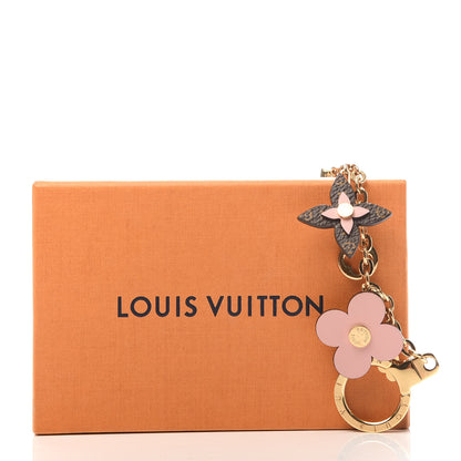 Louis Vuitton Brass Monogram Blooming Flowers Bag Charm Key Holder Rose Ballerine 4 of 4