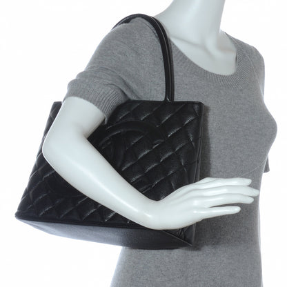 Chanel Caviar Medallion Tote Black 2 of 9