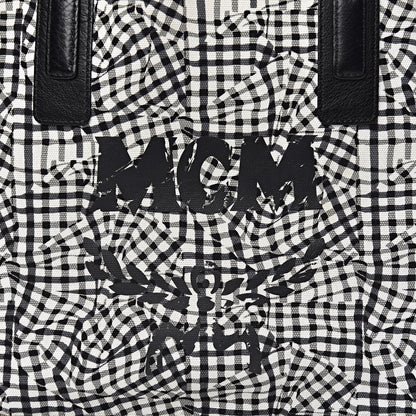 MCM Visetos Medium Liz Reversible Shopper Tote Black 9 of 16