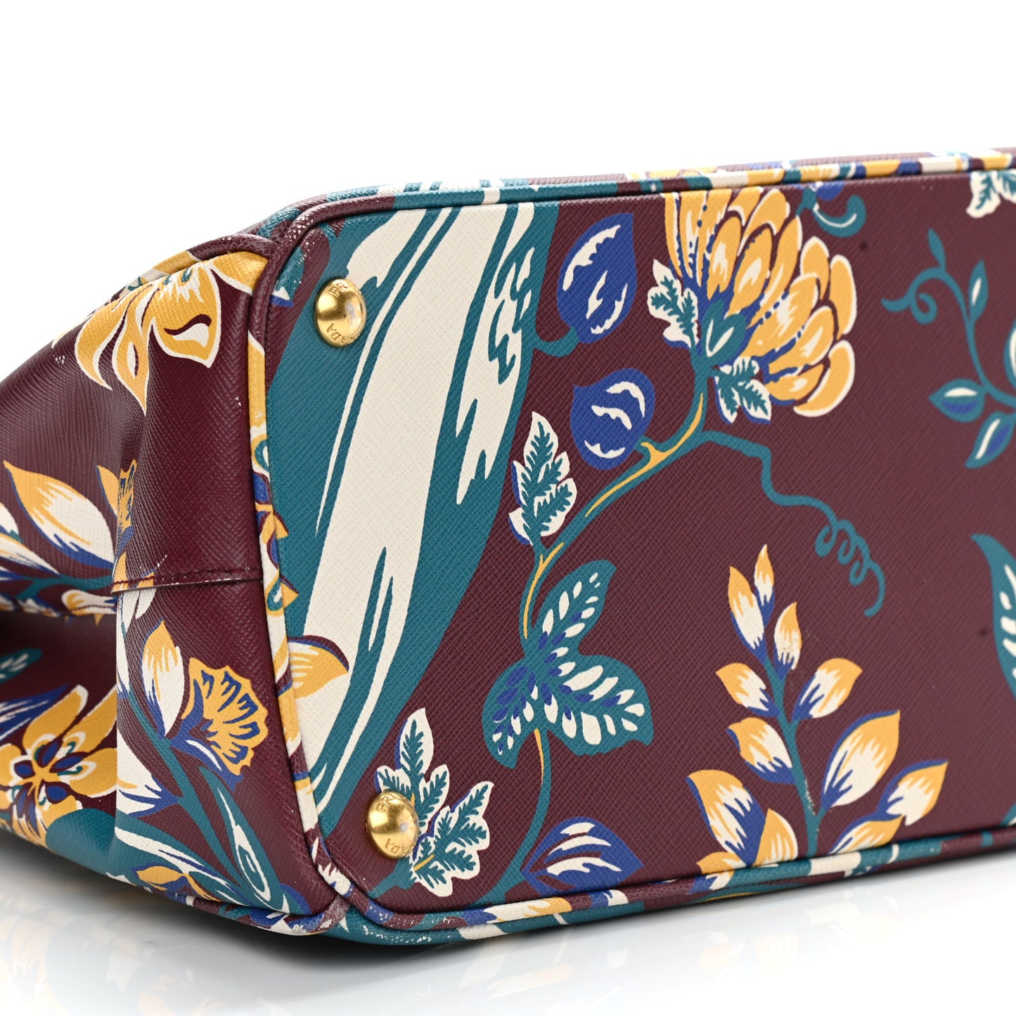 Saffiano Print Medium Galleria Double Zip Tote Amaranto