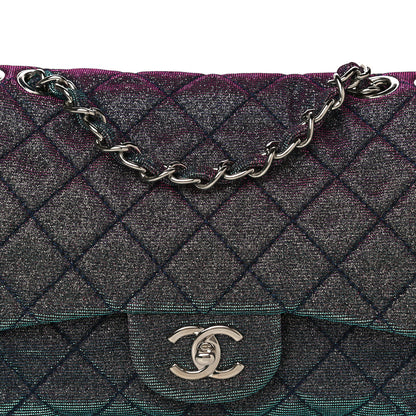 Chanel Iridescent Glitter Fabric Jumbo Single Flap Multicolor 8 of 16