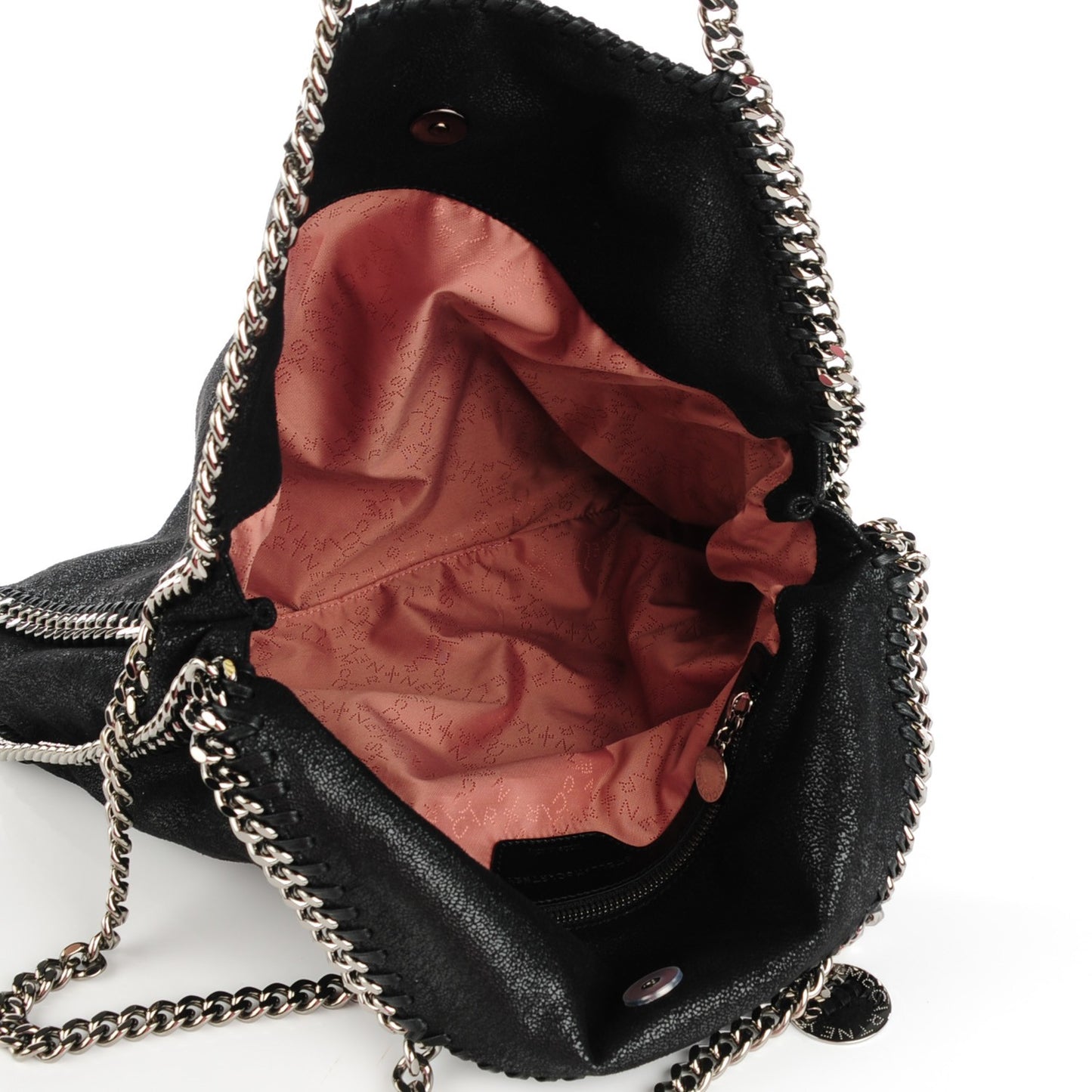 Shaggy Deer Fold Over Falabella Tote Black