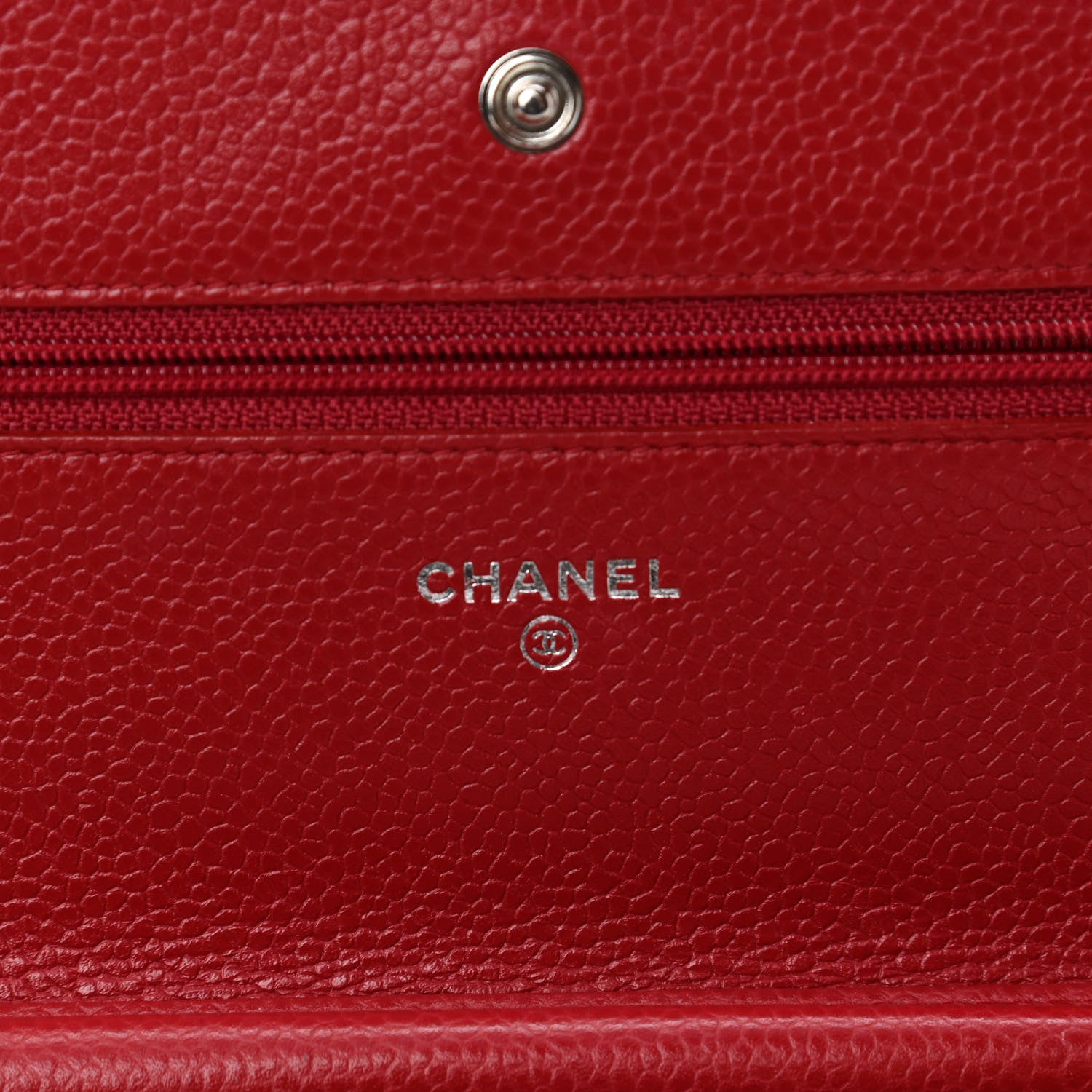 Chanel Caviar Quilted Wallet On Chain WOC Red 10 of 25
