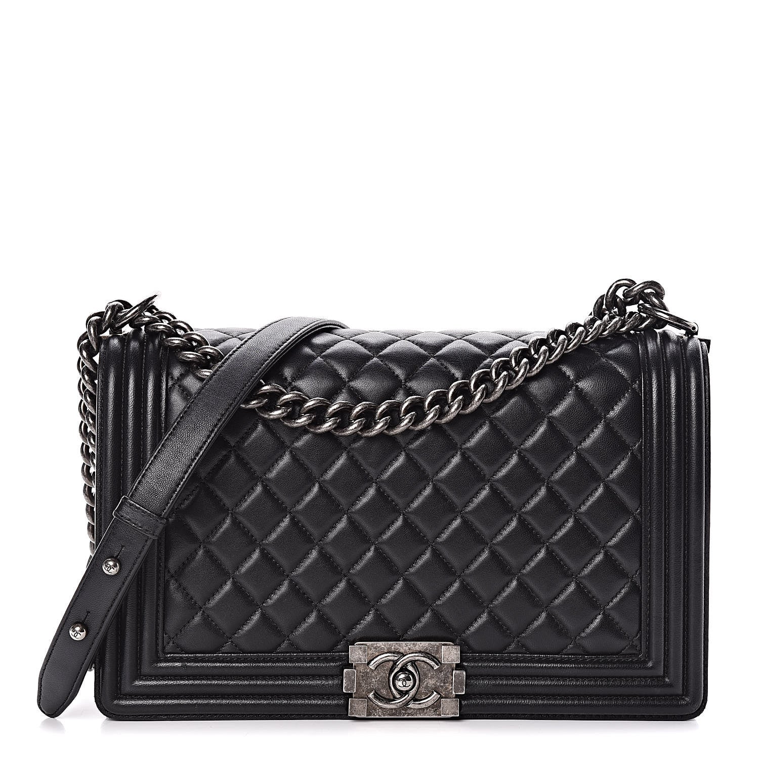 Chanel Lambskin Quilted New Medium Boy Flap Black 1 of 15
