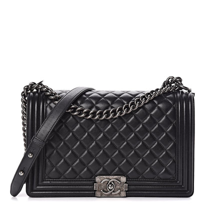 Chanel Lambskin Quilted New Medium Boy Flap Black 1 of 15