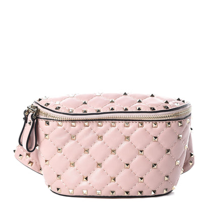 Valentino Garavani Lambskin Rockstud Spike Belt Bag 85 Water Rose 1 of 7