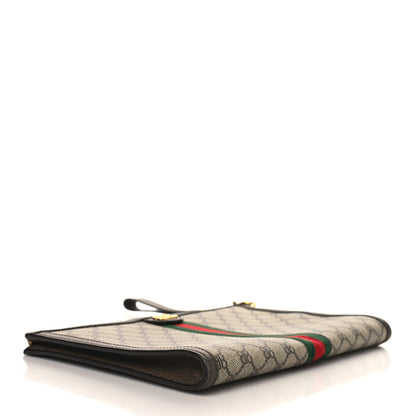 Gucci X BALENCIAGA BB Supreme Monogram Web Ophidia Wristlet Beige New Acero 4 of 7
