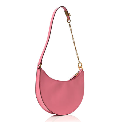 Valentino Garavani Grainy Calfskin Mini Vlogo Hobo Bag Flamingo Pink 2 of 8