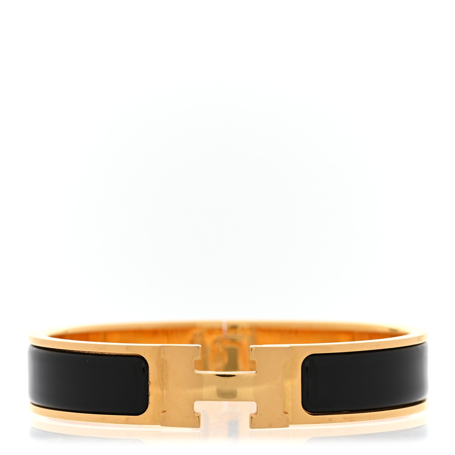 Hermes Enamel Narrow Clic Clac H Bracelet GM Black 1 of 6