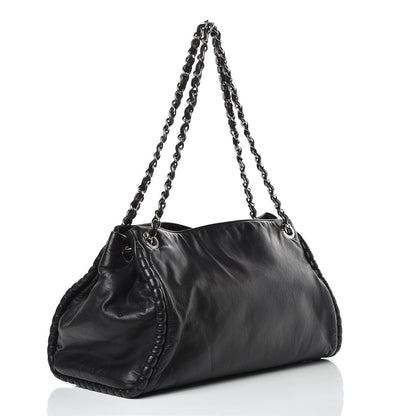 Chanel Calfskin Coco Bengal Open Accordion Tote Black 3 of 13