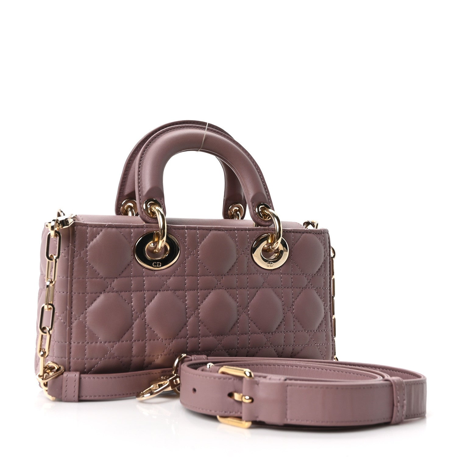 Christian Dior Lambskin Cannage Small Lady D-Joy Peony Pink 2 of 9