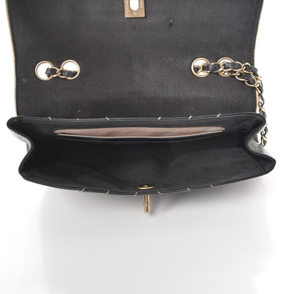 Chanel Lambskin Small Chevron Flap Black Beige 6 of 16