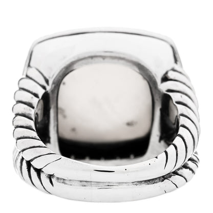 David Yurman Sterling Silver Diamond Mother of Pearl 17mm Albion Ring 60 9 4 of 6