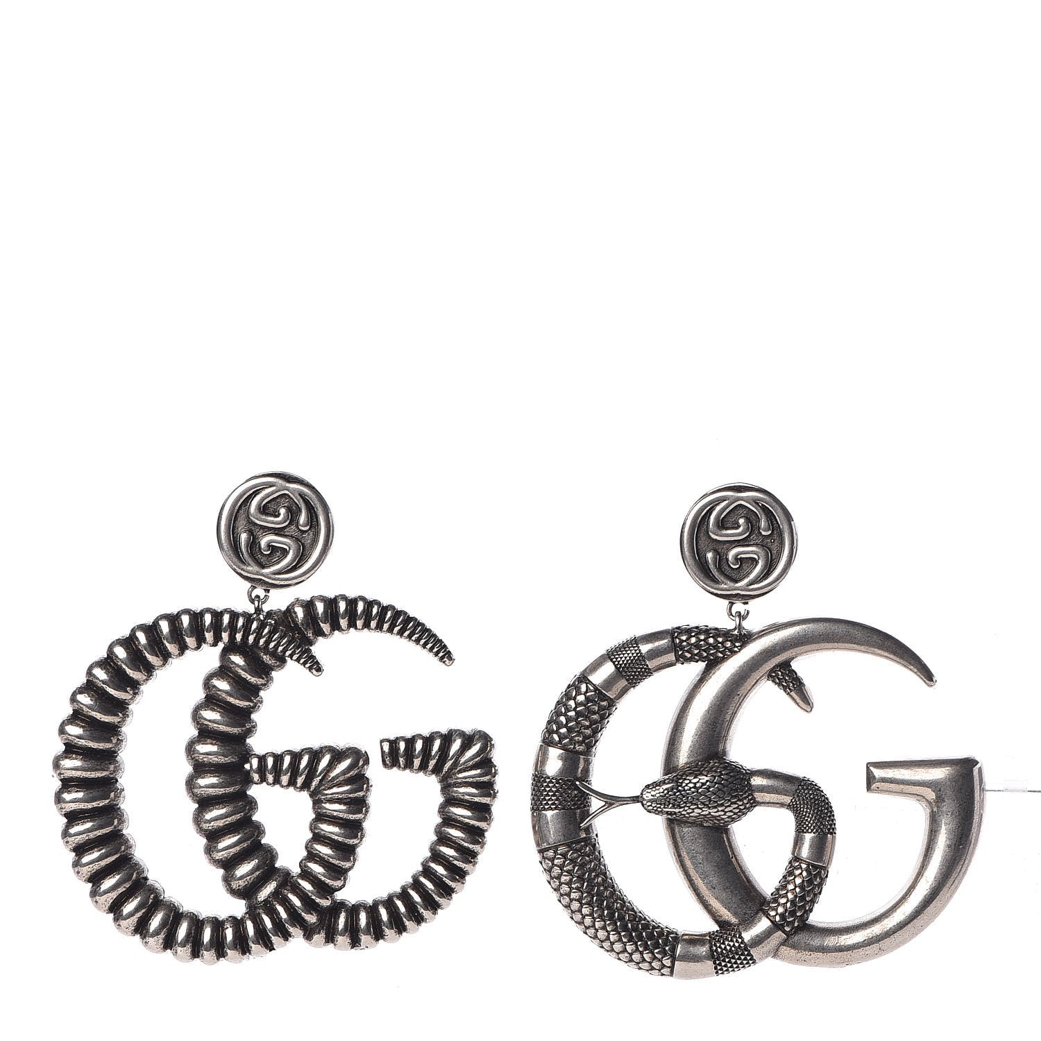 Gucci Interlocking GG Earrings Silver 1 of 4