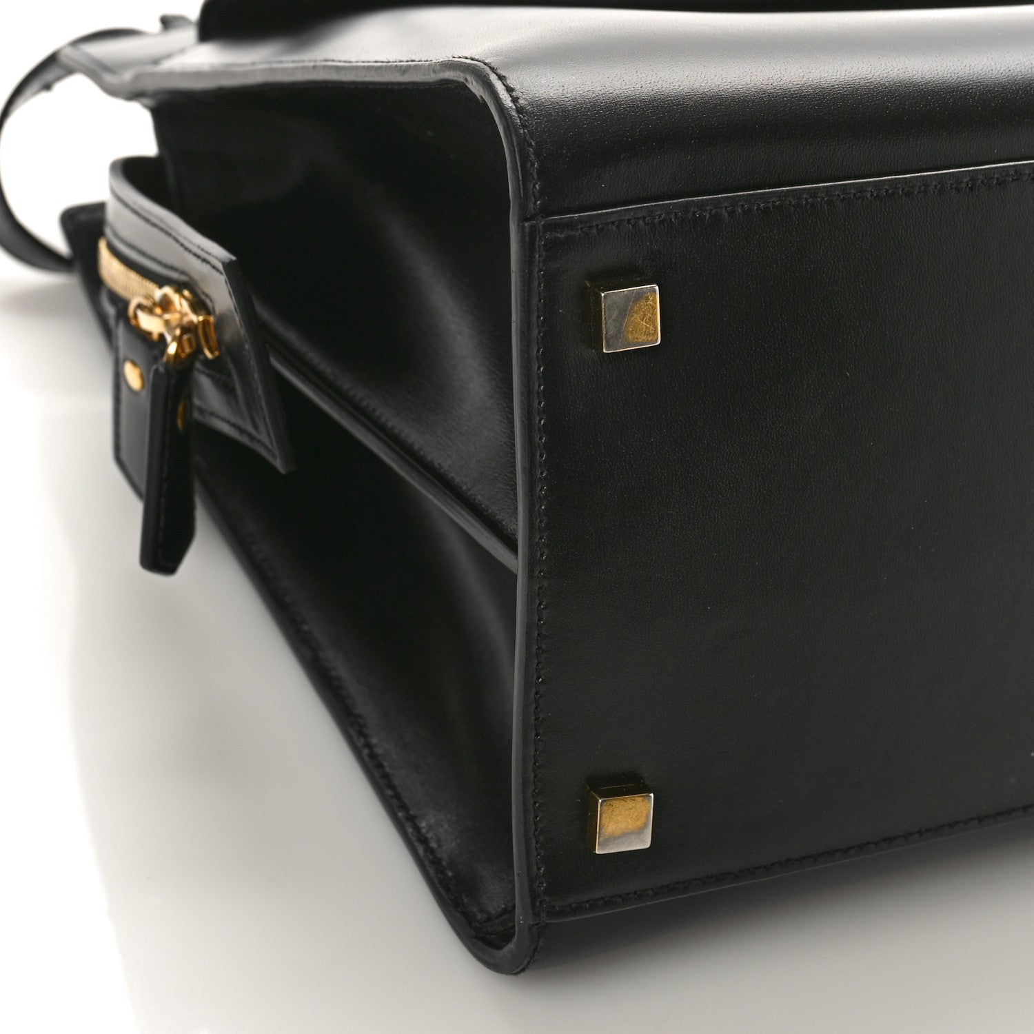 Saint Laurent Shiny Calfskin Medium Uptown Tote Black 8 of 10