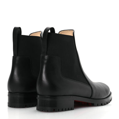 Christian Louboutin Calfskin Marchacroche Flat Chelsea Boots 39 Black 5 of 11