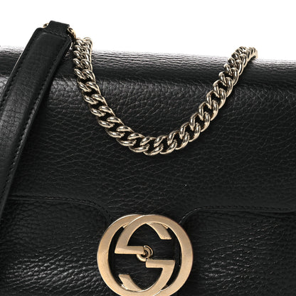 Gucci Dollar Calfskin Interlocking G Crossbody Bag Black 8 of 15