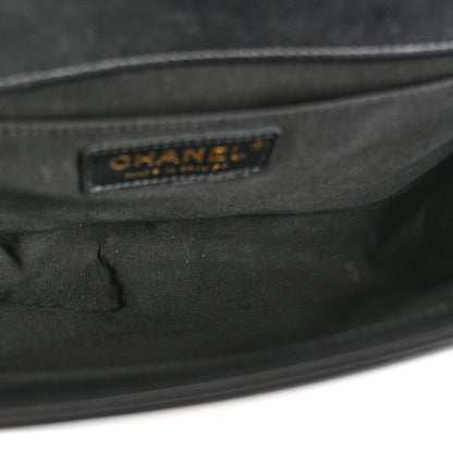 Chanel Calfskin Chevron Quilted Medium Boy Flap Black 5 of 15