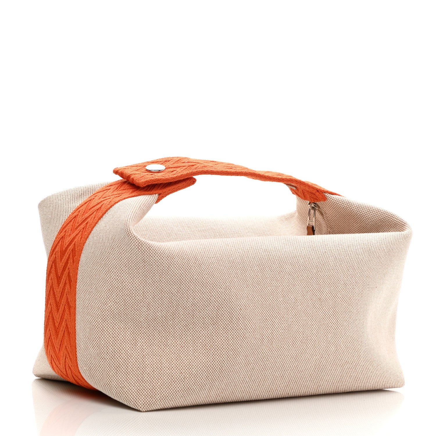 Hermes Canvas Large Bride-A-Brac Pouch Natural Orange 3 of 9