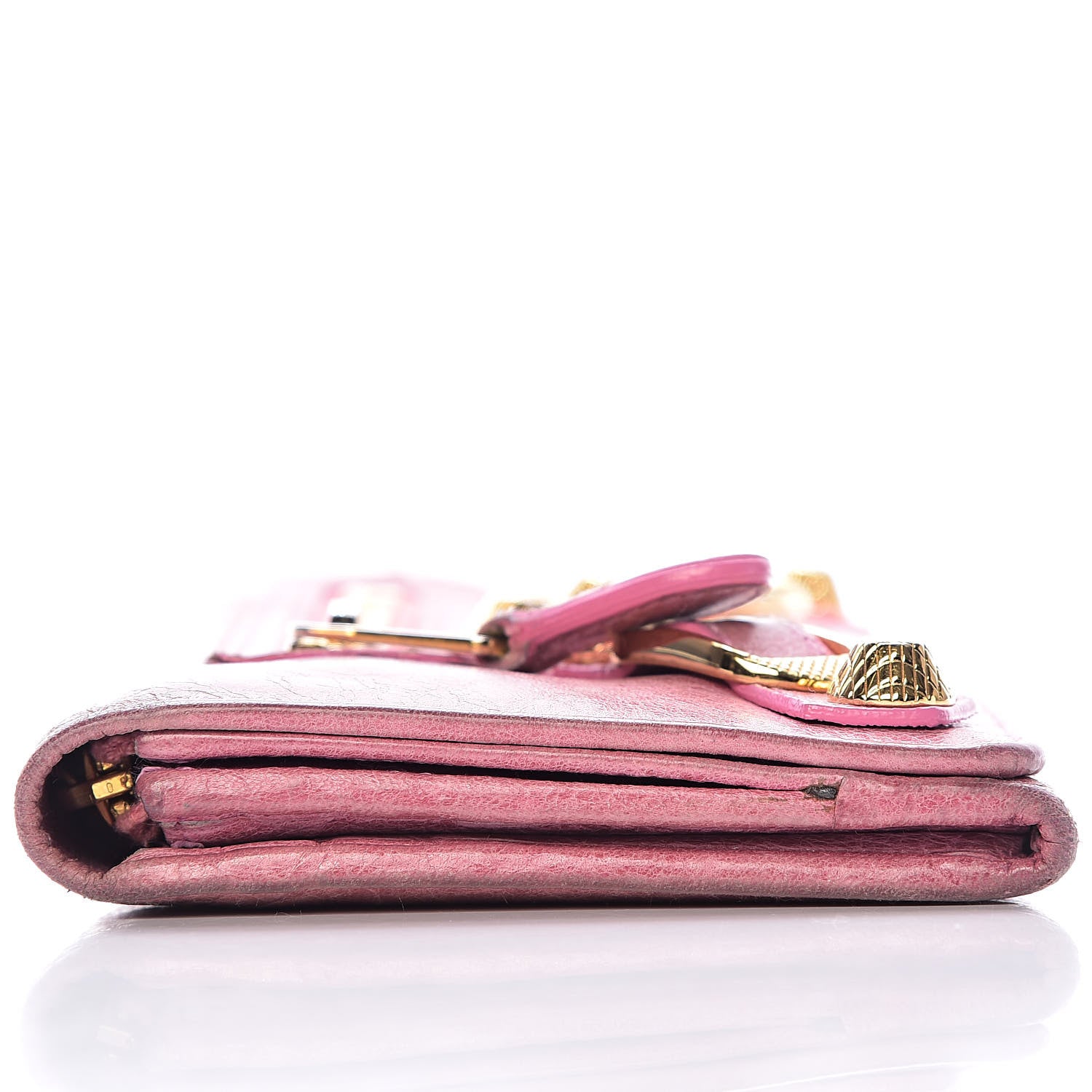 Balenciaga Agneau Giant 12 Gold Hardware Money Wallet Pink 14 of 18
