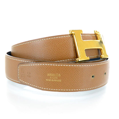 Hermes Epsom Reversible H Belt 90 Gold Black 6 of 6