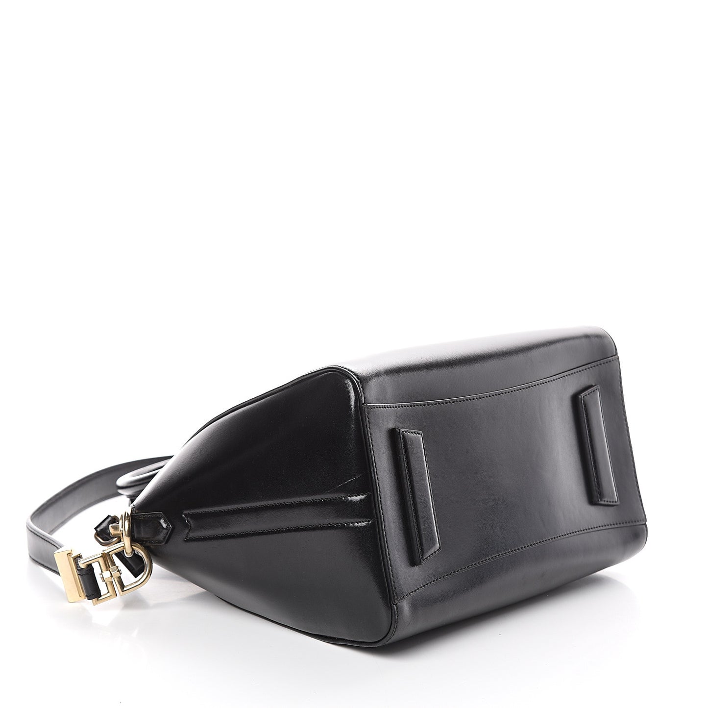 Shiny Lord Calfskin Small Antigona Black