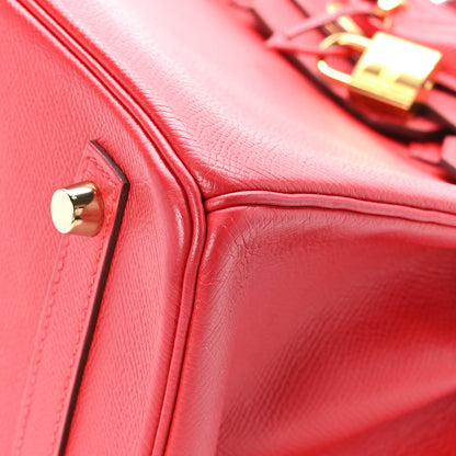Hermes Epsom Birkin 30 Rouge Casaque 10 of 15