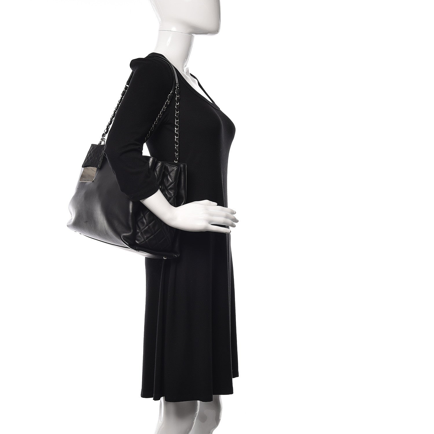 Chanel Calfskin Shopping Tote Black 2 of 10