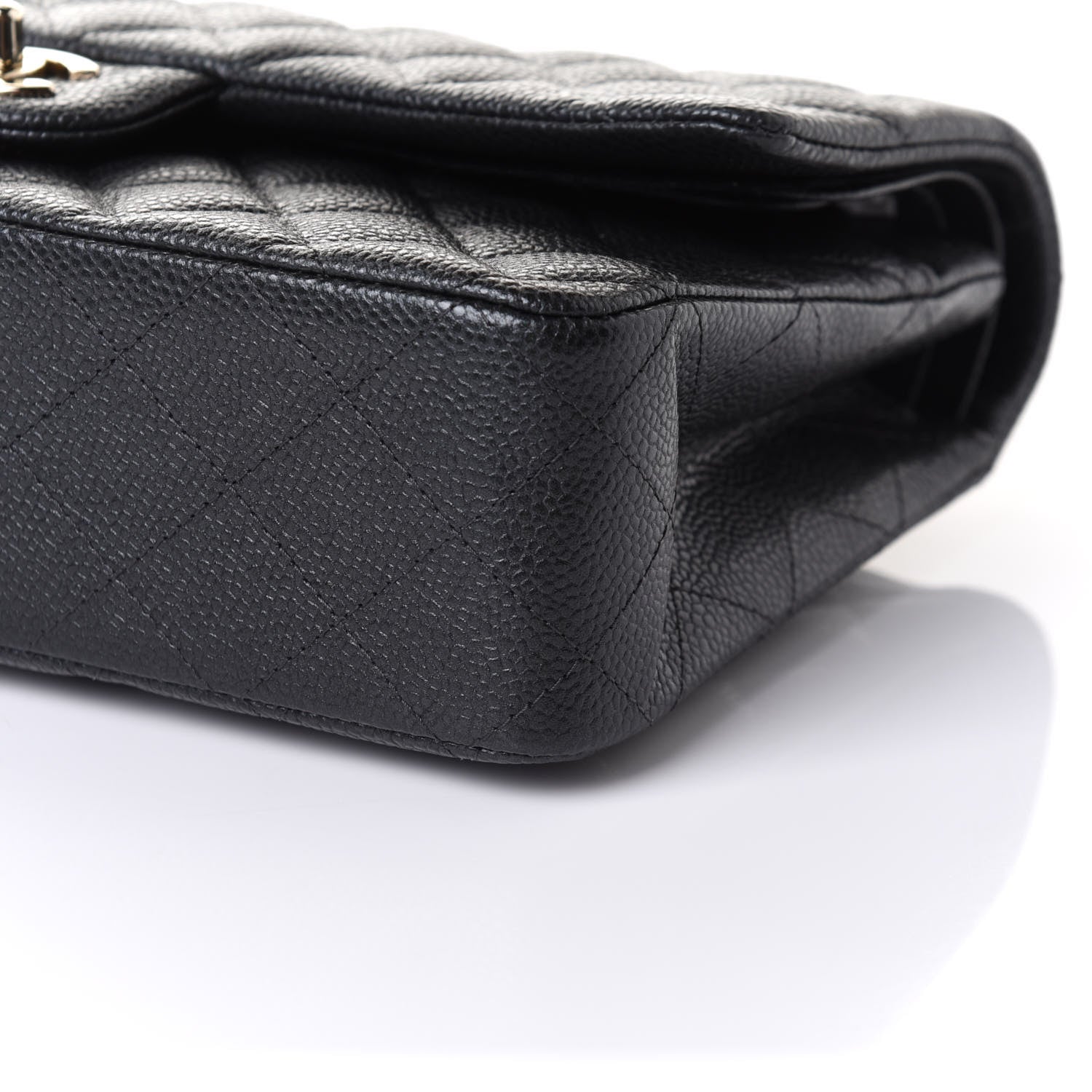 Chanel Caviar Quilted Medium Double Flap Dark Grey 9 of 10