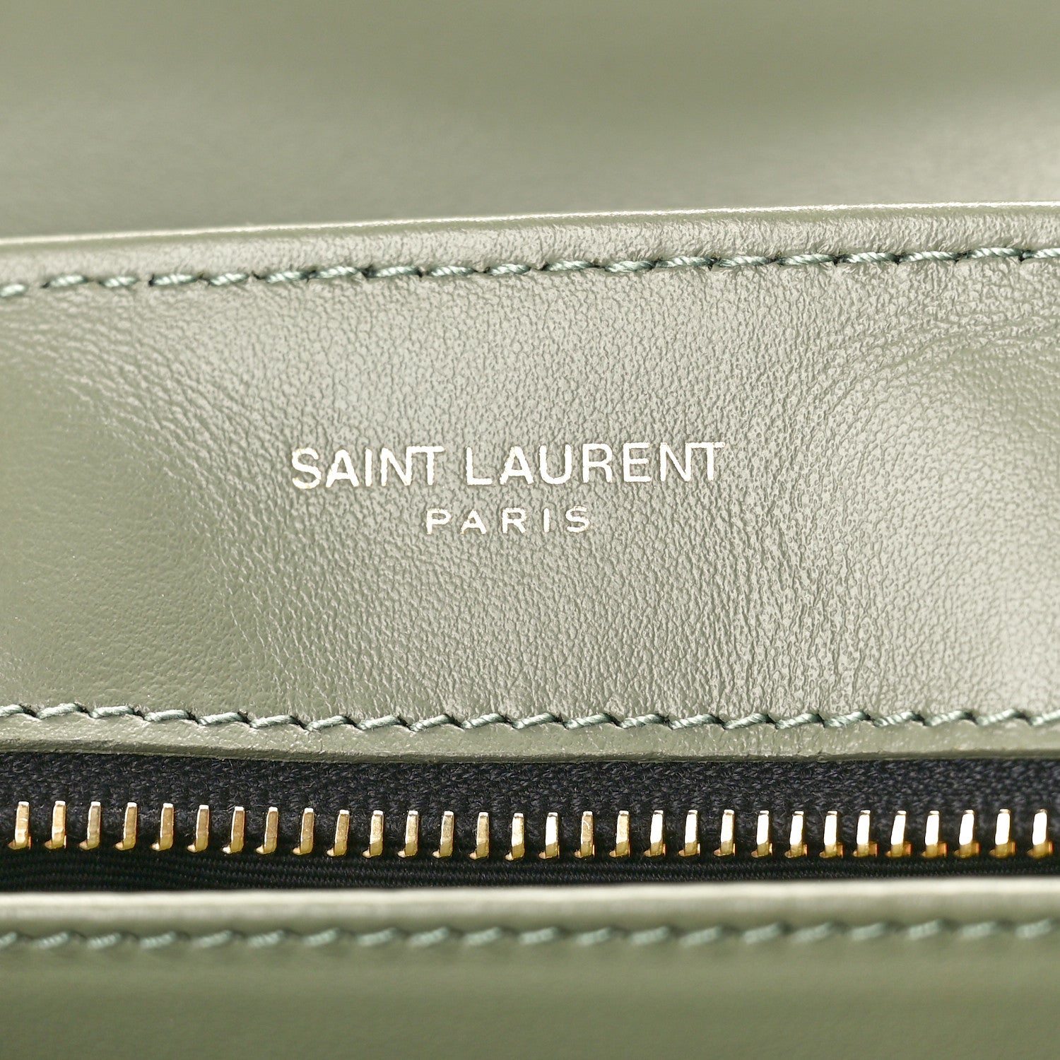 Saint Laurent Calfskin Y Quilted Monogram Toy Loulou Crossbody Bag Light Sage 6 of 10