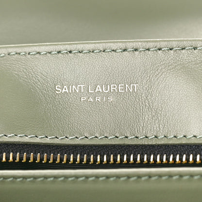 Saint Laurent Calfskin Y Quilted Monogram Toy Loulou Crossbody Bag Light Sage 6 of 10