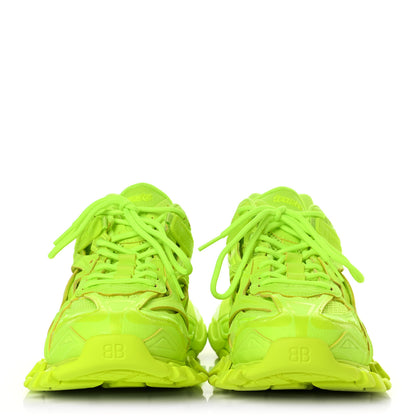 Balenciaga Rubber Mesh Monocolor Mens Track.2 Open Sneakers 44 Fluo Yellow 2 of 8