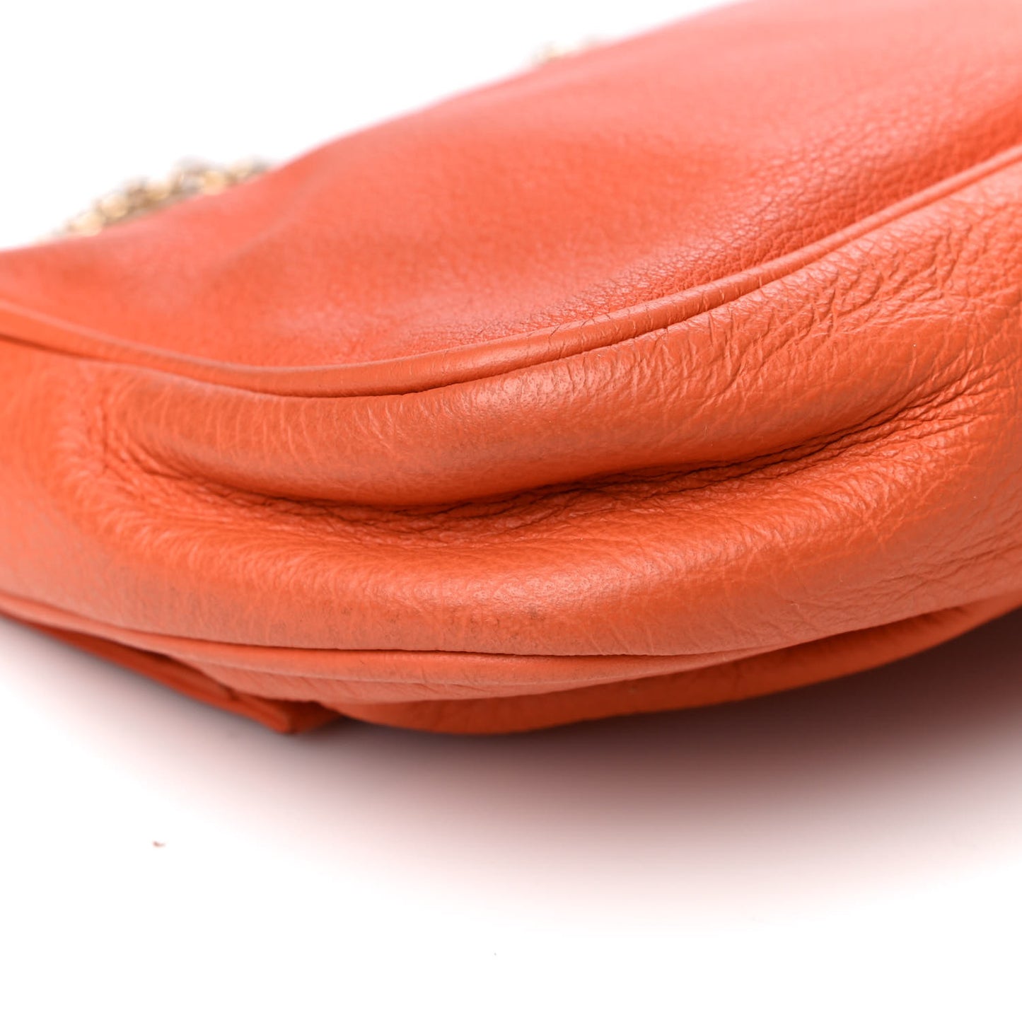 Vitello Flamingo Fendista Pouchette Crossbody Arancio