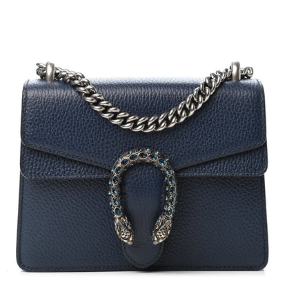 Gucci Dollar Calfskin Crystal Mini Dionysus Shoulder Bag Blue Agata Montana Sapphire 1 of 4