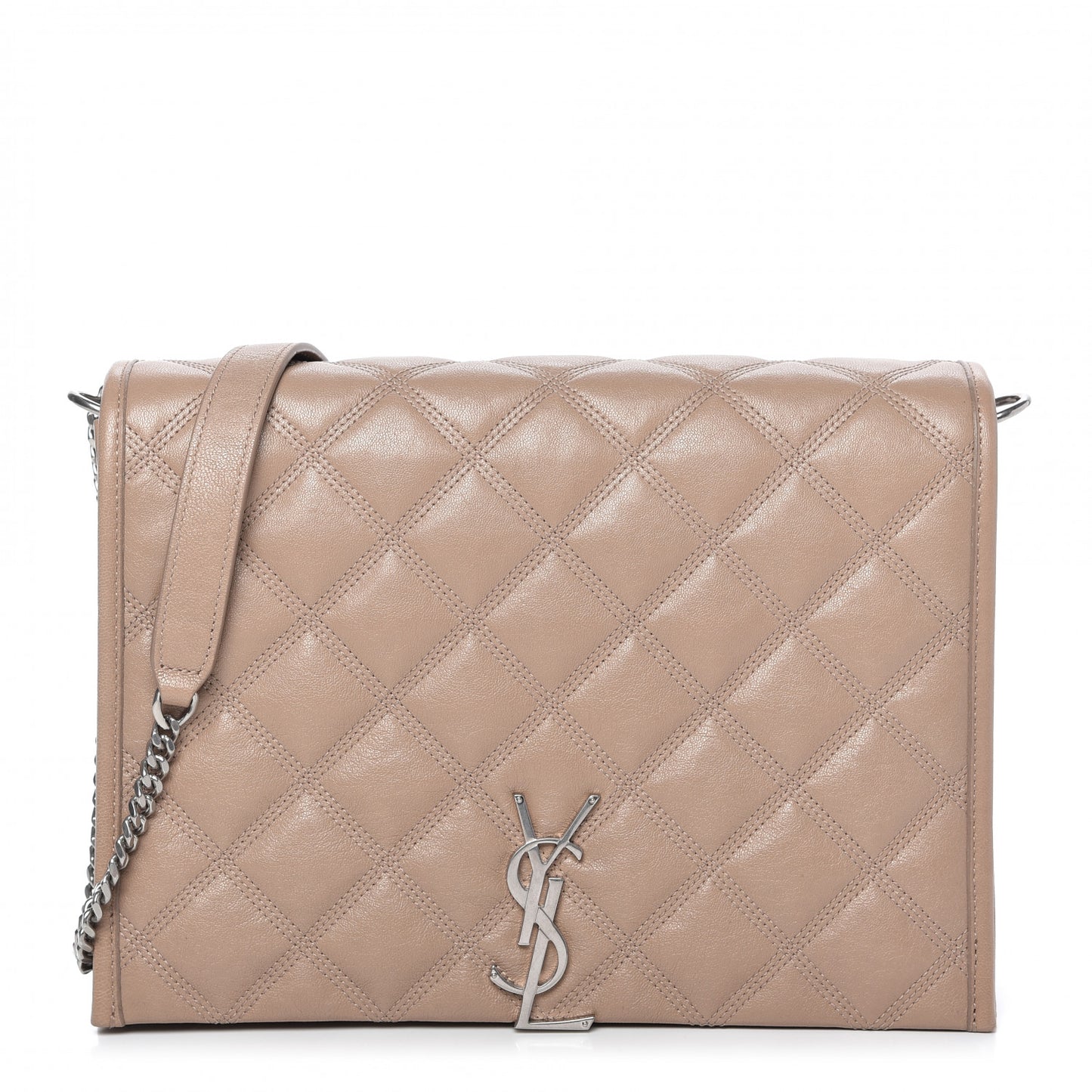 Lambskin Quilted Small Becky Chain Bag Gold Sand