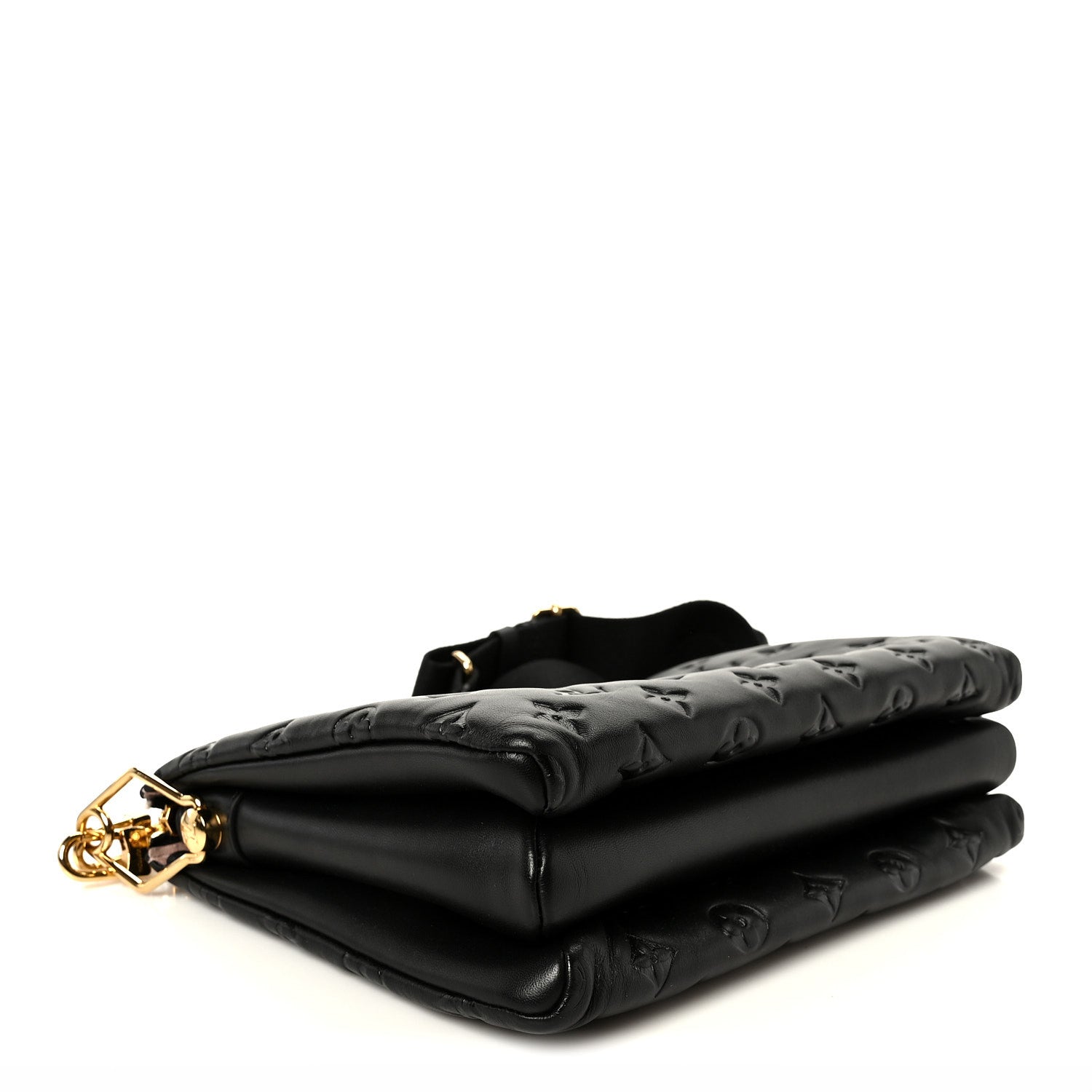 Louis Vuitton Lambskin Embossed Monogram Coussin PM Black 4 of 12