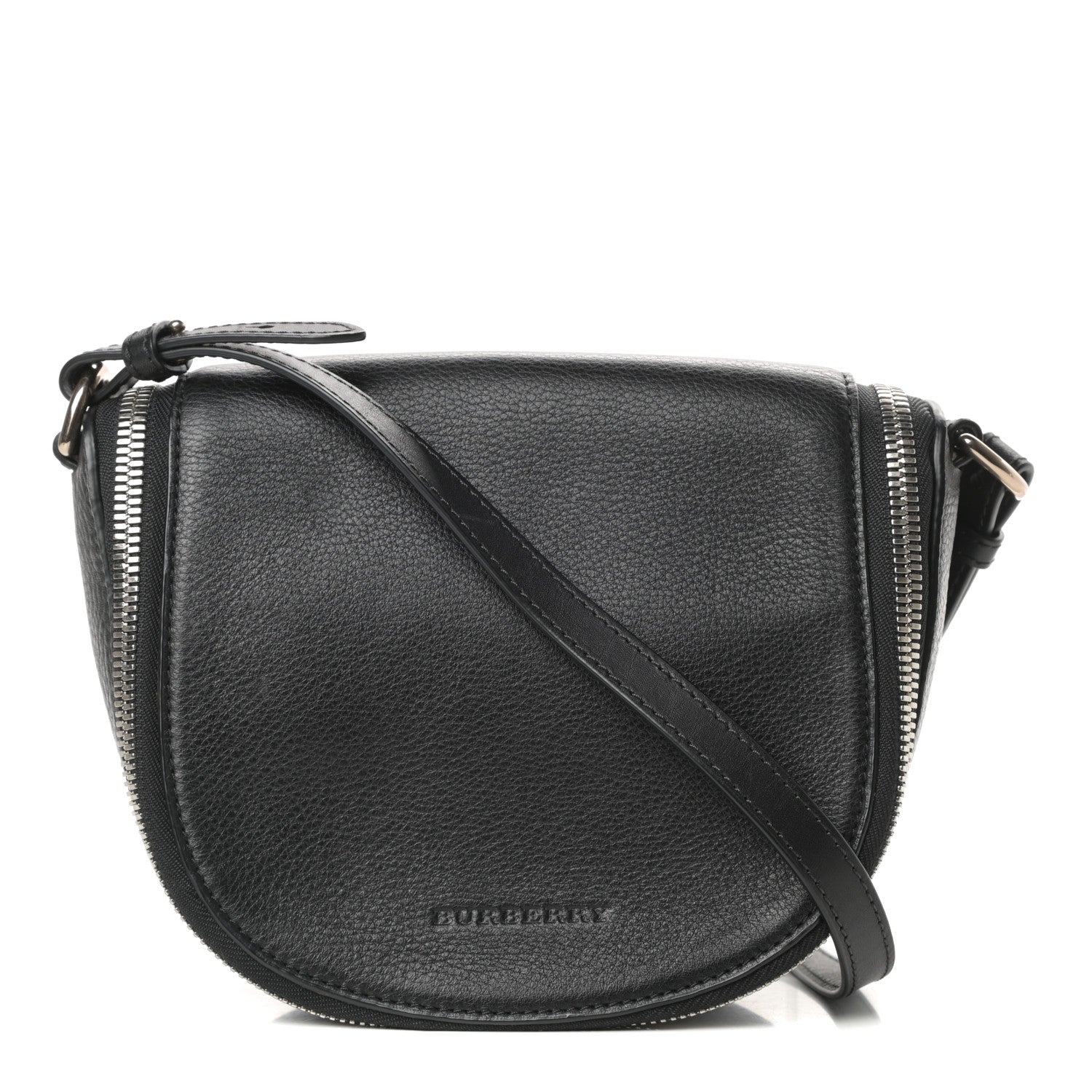 Burberry Grained Calfskin Small Zip Crossbody Bag Black 1 of 11