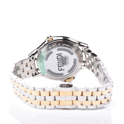 Fendi Stainless Steel Diamond Topaz 33mm Crazy Carats Two Tone Quartz Watch Black 7 of 9