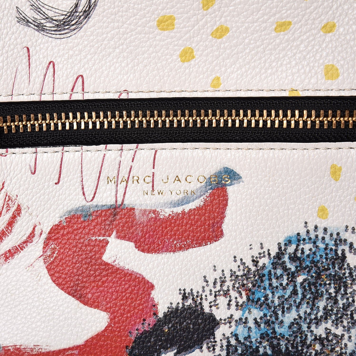 Marc Jacobs Calfskin Collage Saddle Bag Off White 10 of 12