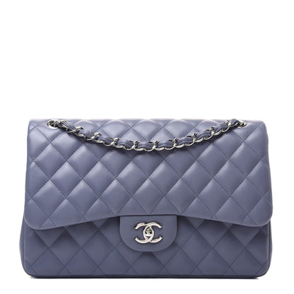 Chanel Lambskin Quilted Jumbo Double Flap Light Purple 1 of 16