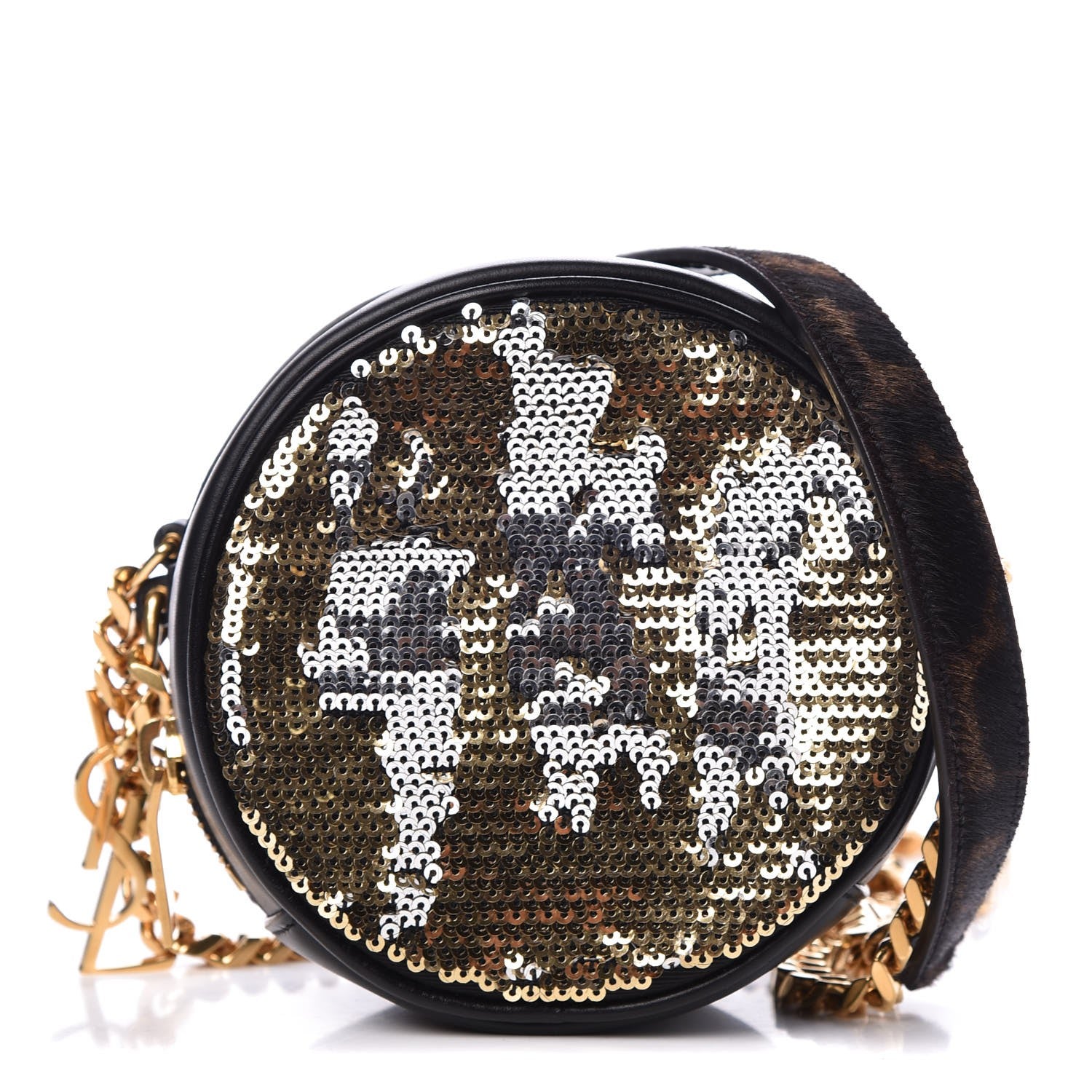 Saint Laurent Sequin Small Bubble Chain Crossbody Black 1 of 7