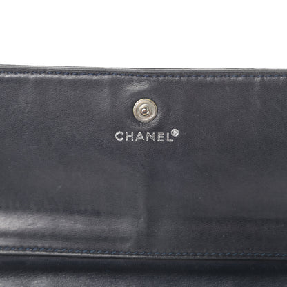 Chanel Lambskin Quilted Chocolate Bar Long Wallet Black 6 of 13